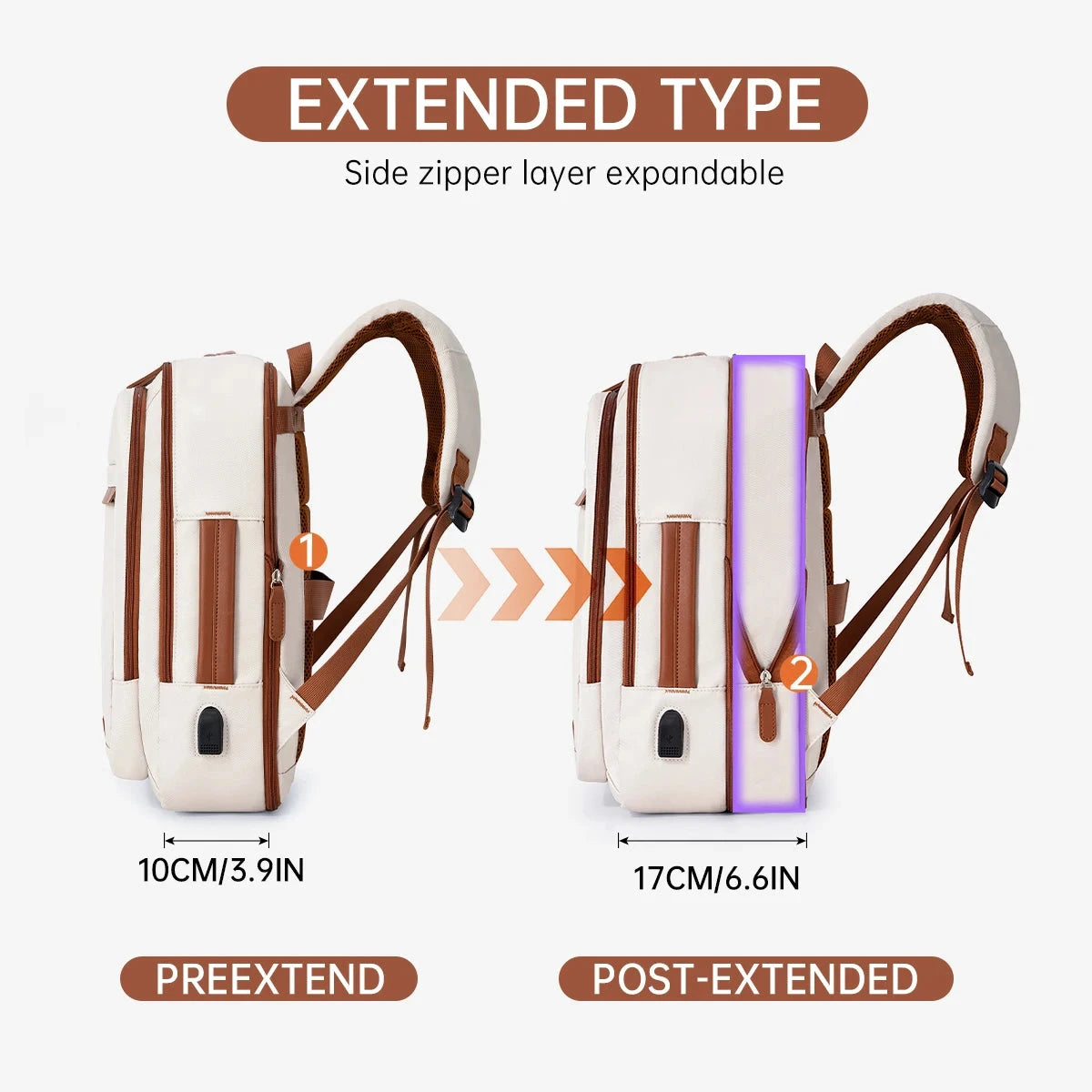 High-Quality USB Rechargeable Backpack Men's Waterproof Bag GlowCart