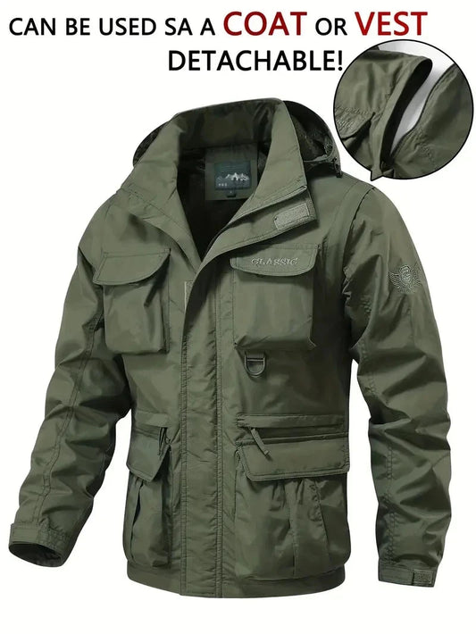 Detachable windproof sleeved hooded jacket suitable for GlowCart
