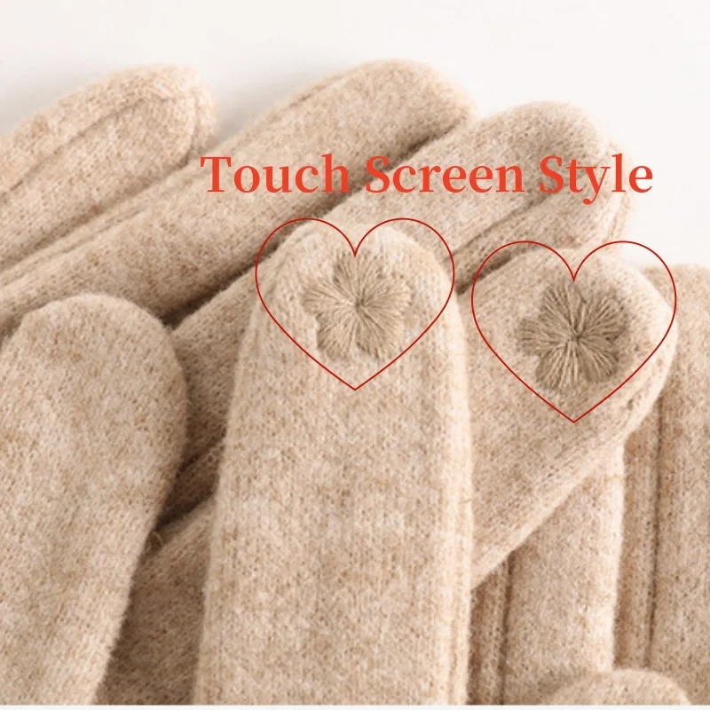 Winter Cashmere Gloves for Women Warm Touch Screen Gloves GlowCart