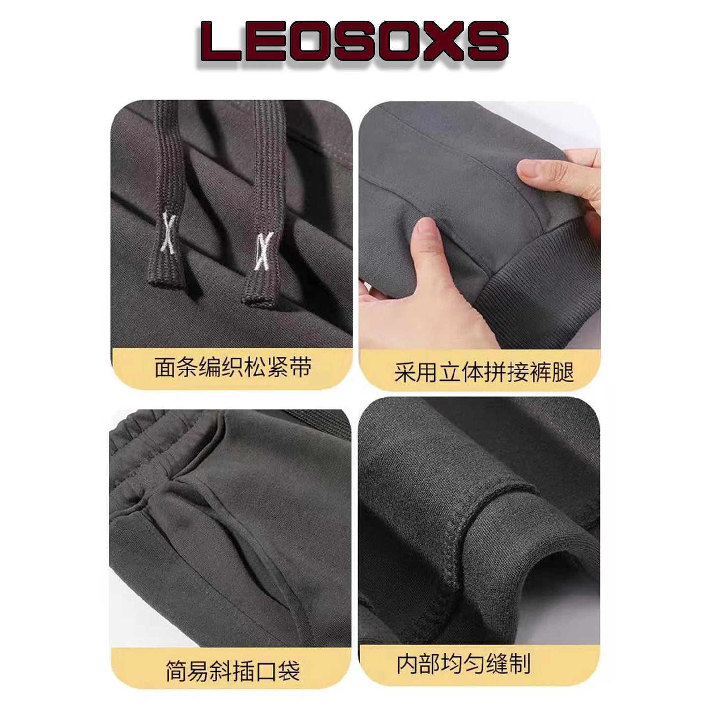 DIY Customize Your Logo Men's Casual Pants Autumn Winter GlowCart