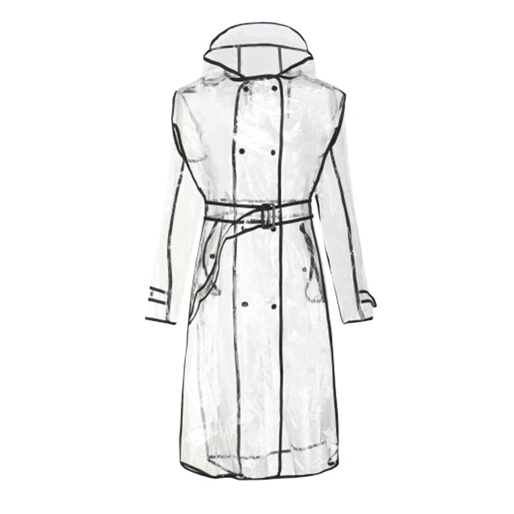 Rain Coat Transparent Raincoat Waterproof Cheer Jacket Clear GlowCart