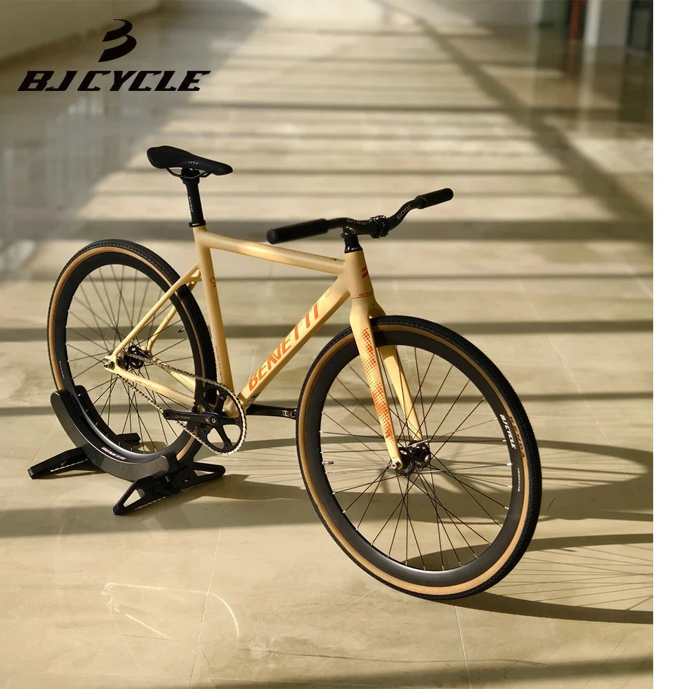 BJ CYCLE Bennetti All-Terrain Fixie Bike Fixedgear Complete Bicycle Single Speed bike Gravel Bike Aluminum GlowCart