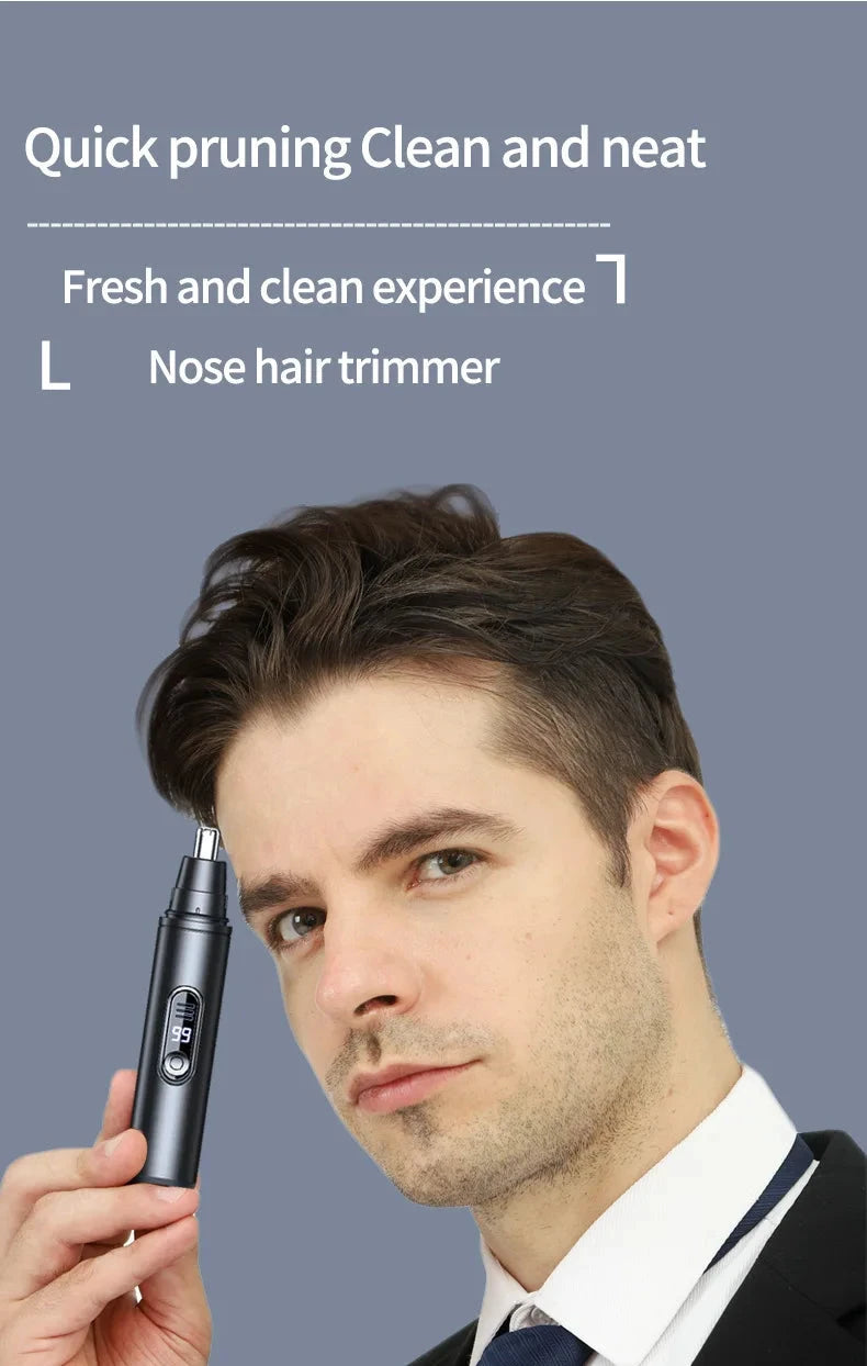 Mini Pocket Nose Hair Trimmer Painless Clipper Nose Ears GlowCart