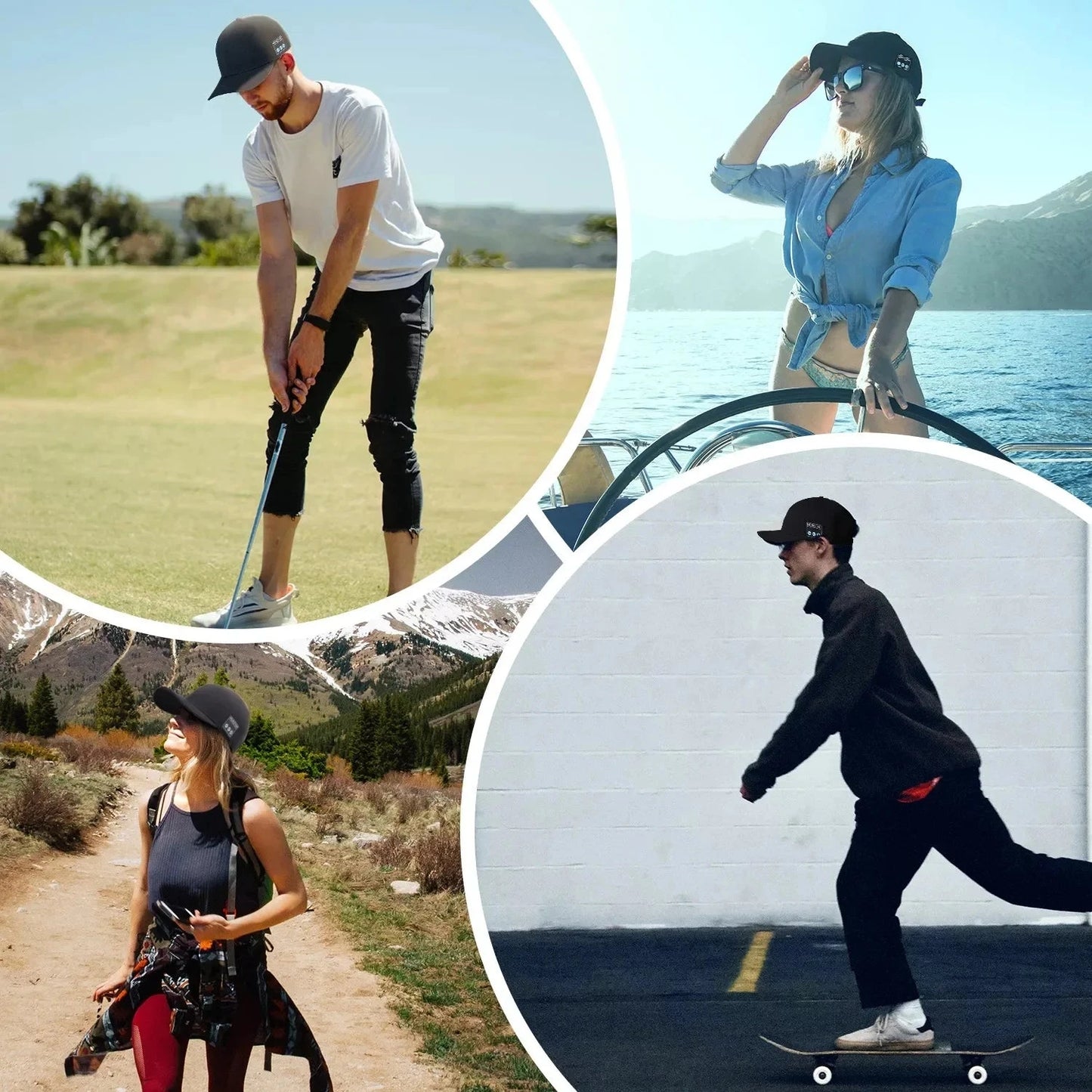 Wireless Outdoor Hat Headphone with Bluetooth Speakers GlowCart