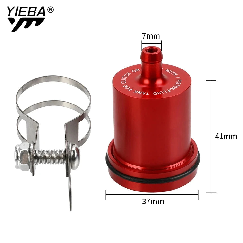 Universal Motorcycle Aluminum Alloy Brake Fluid Reservoir Rear Front Clutch Tank Oil Fluid Cup Motorcycle Refitting Accessories GlowCart