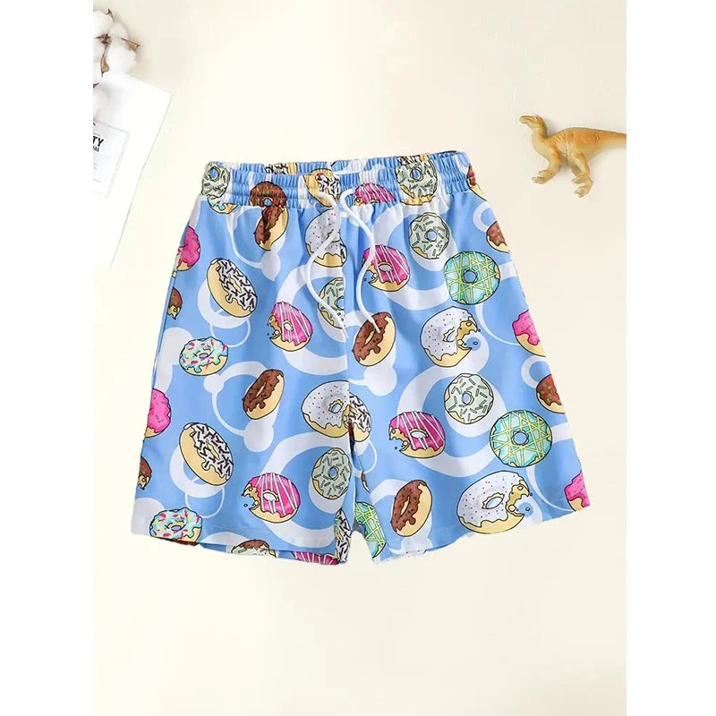 Harajuku Casual Shorts Men Women Ice Cream Sports Gym Shorts GlowCart