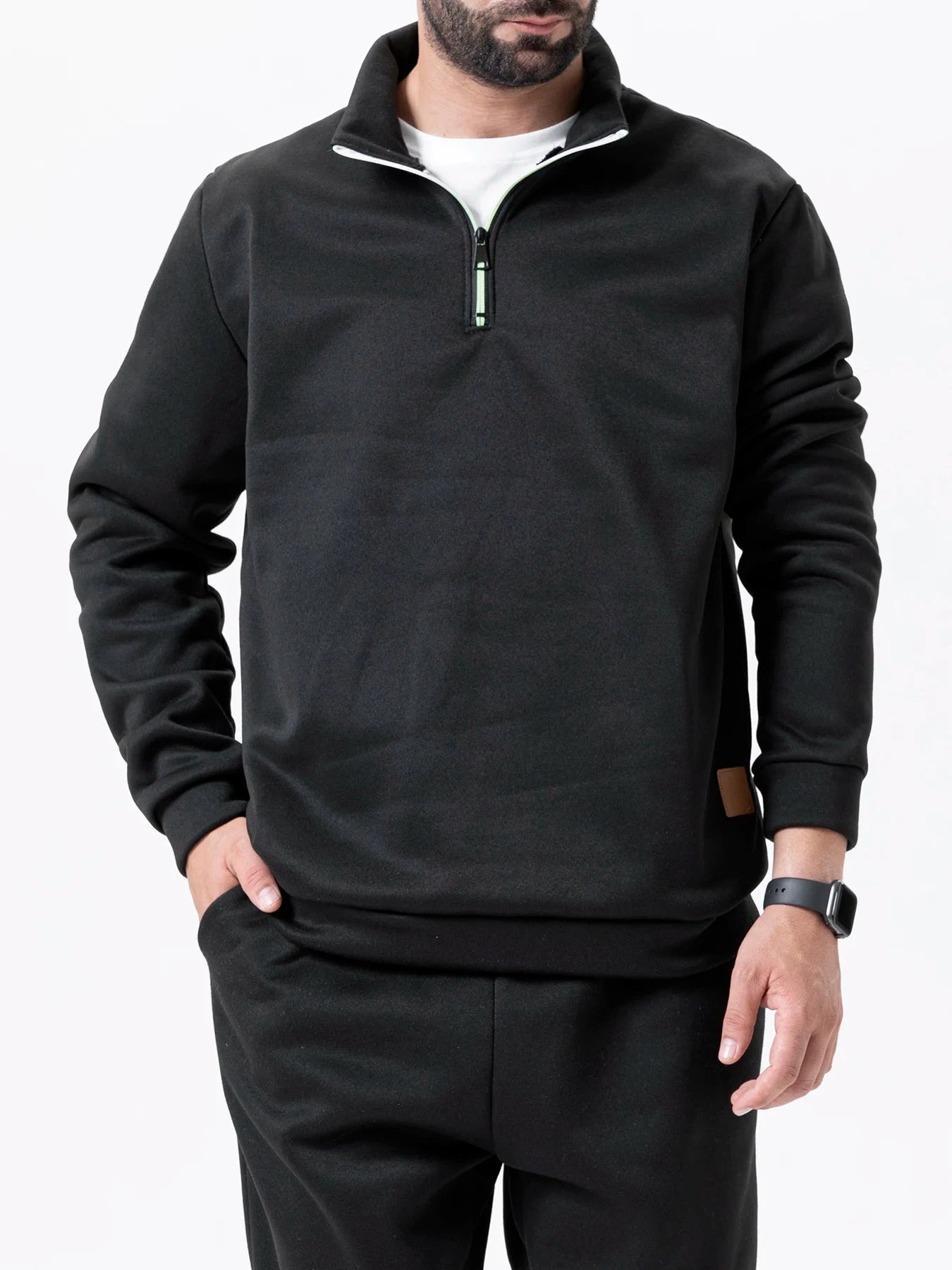 Men Sweatshirts Spring Thicker Pullover Half Zipper Pullover GlowCart