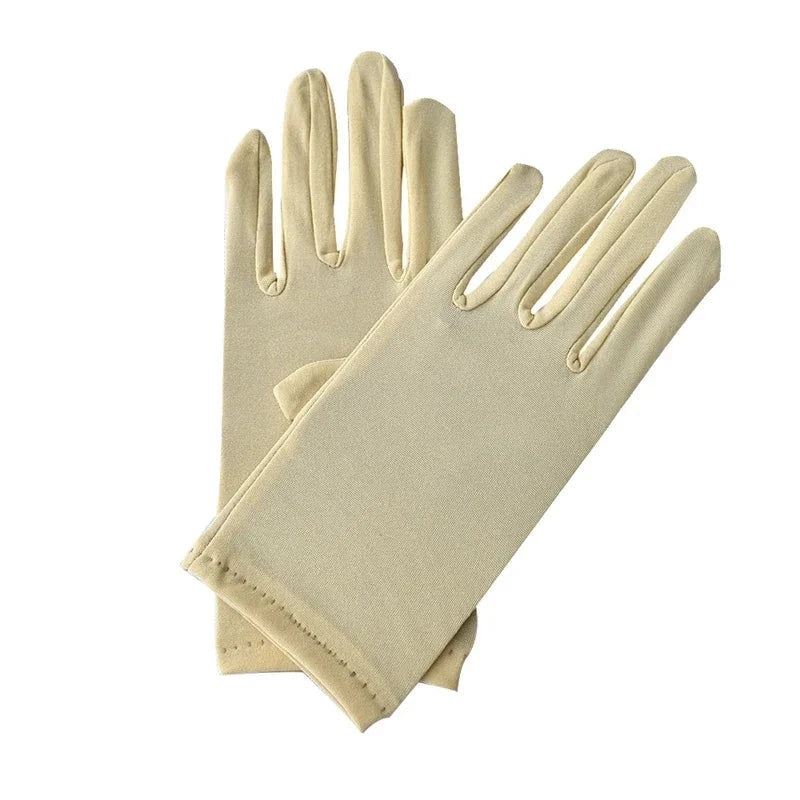 Woman Gloves for Summer Satin Sunscreen  Female Thin Solid GlowCart