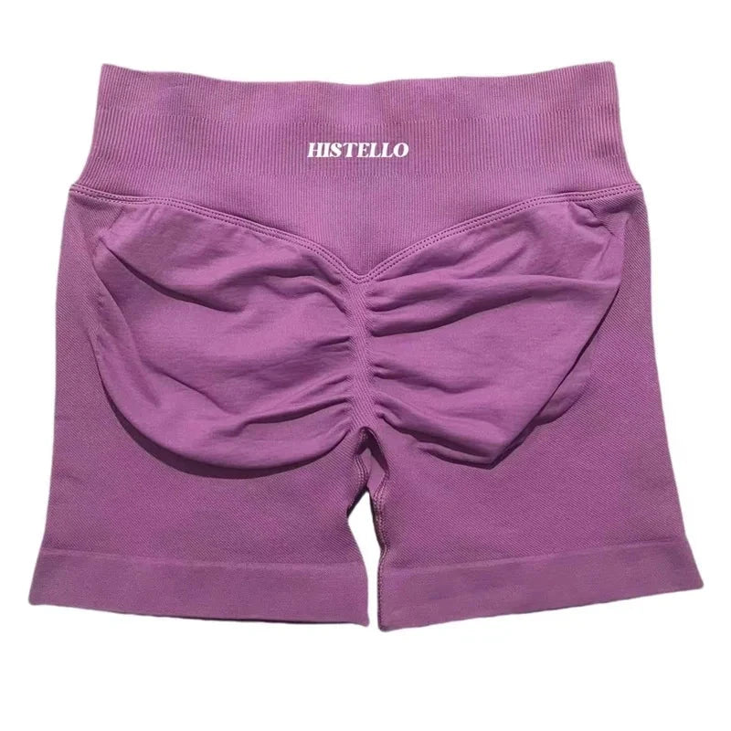 HISTELLO Impact Shorts Df Substitute High Waist Women Yoga Workout Short Seamless Leggings Stretch Fitness Running Gym Shorts GlowCart