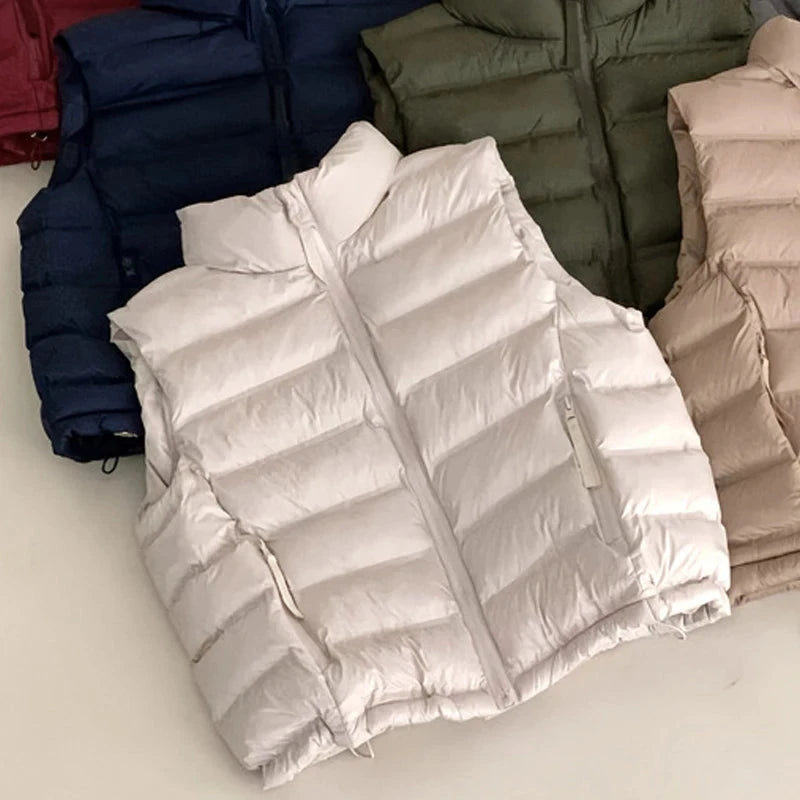 VigoAnne 2025 New Down Cotton Vest Women Autumn Winter Short GlowCart