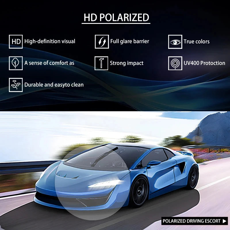 Fashion Square Vintage Polarized Sunglasses Men Women Retro GlowCart