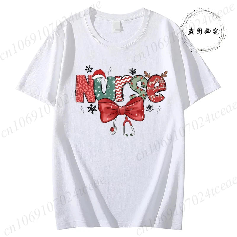 Christmas Nursing Women's T-shirts Christmas Nurse Shirt GlowCart