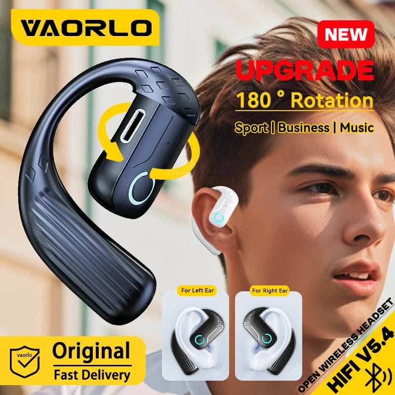 Bluetooth 5.4 Open Wireless Earphone 180° Rotation GlowCart