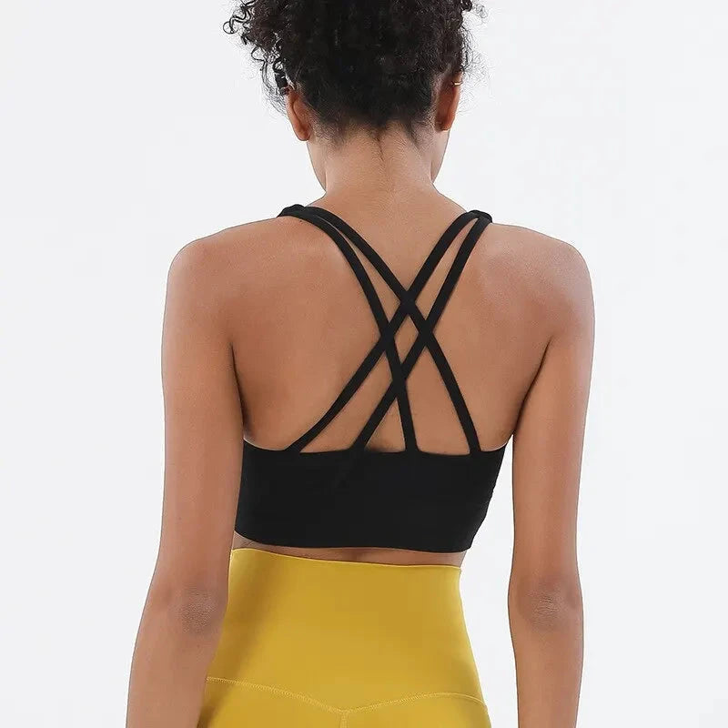 Women Fitness Yoga Bras Race Back Sports Bras Nylon Top Women Bra Sexy Breathable Underwear For Women Gym GlowCart