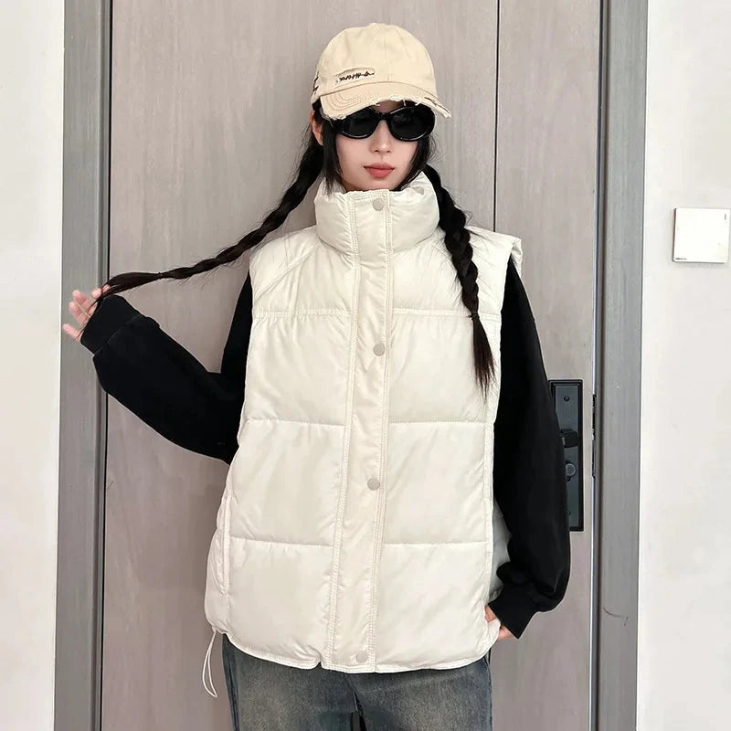 New Women Winter Warm Vest Waistcoat Ladies Sleeveless Stand GlowCart