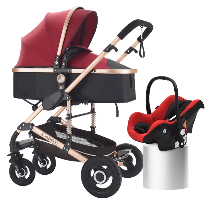 Baby Stroller ,Portable Baby Carriage,Fold Pram,Aluminum Frame High Landscape Stroller,for Newborn Baby trolley car seat GlowCart