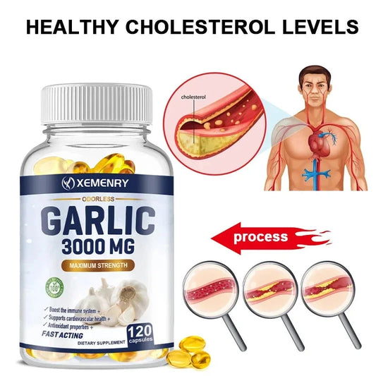 Garlic Supplement - Balances Cholesterol, Good for Heart GlowCart