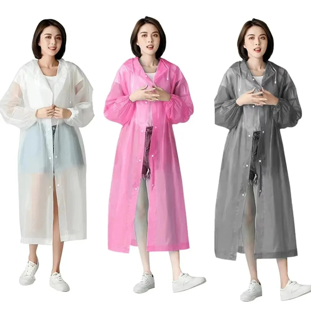 Waterproof Raincoat Outdoor Hiking Portable Adult Poncho GlowCart