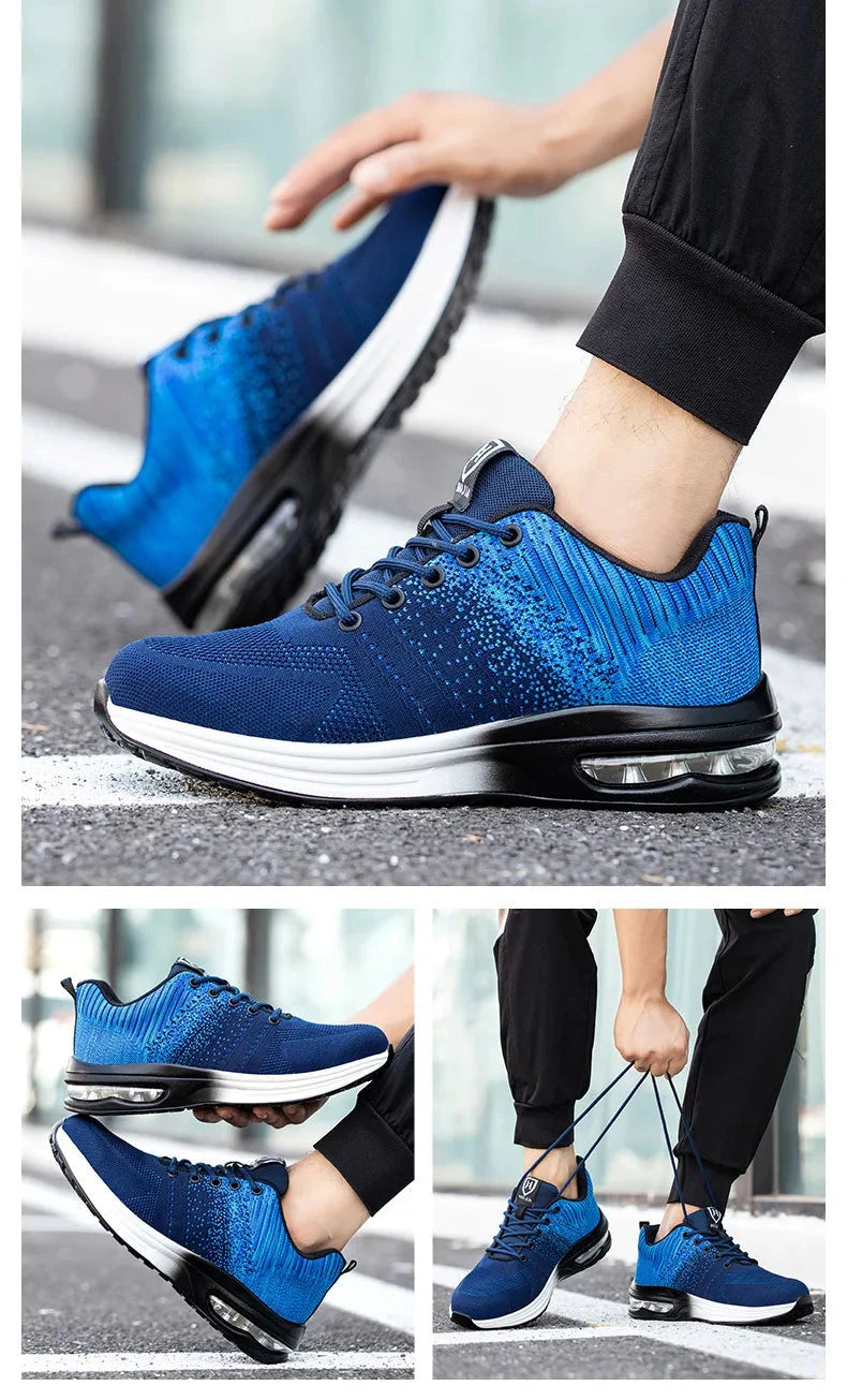 Lightweight Safety Shoes Women Men Air Cushion Work Sneakers GlowCart