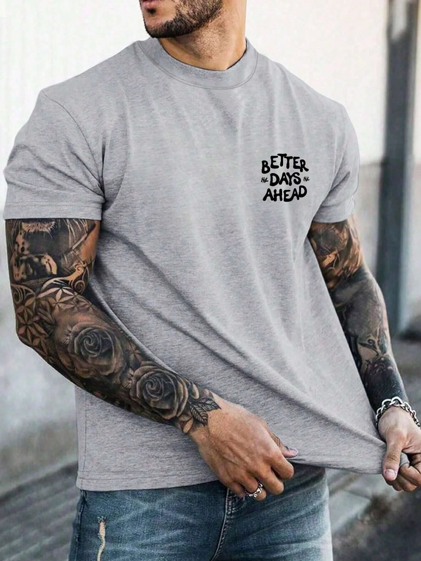Better Days Ahead Letter Graphic Men Women T-Shirt O-Neck Casual Oversize T-Shirt Fashion Cotton Tee Clothes Summer Loose Tshirt GlowCart