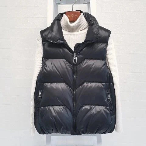 2024 New Autumn Winter Down Cotton Women's Vest Korean Loose GlowCart