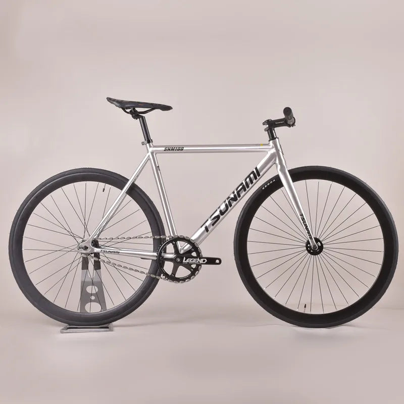 Tsunami SNM100 Fixie Fixed Gear Bike Track Single Speed Racing Bicycles 700C Aluminum Frame Cycling Parts Customizable No Brake GlowCart