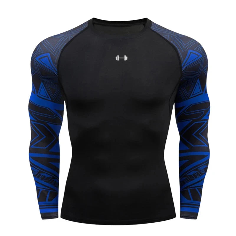 Gym Compression Dry Fit Men's Long Sleeves Fitness T-shirt Spring And Autumn Outdoor Sports Running Tees Sportswear Tops T-shirt GlowCart
