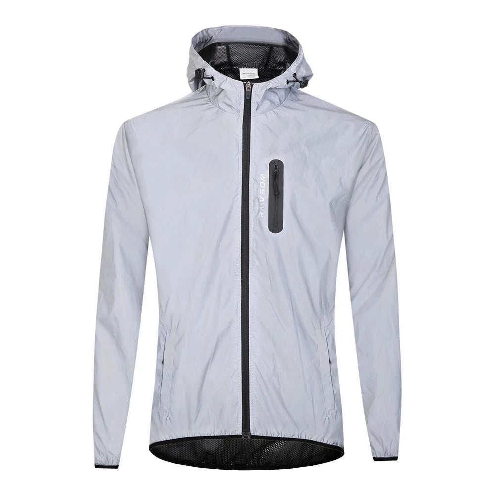 WOSAWE Men's Fully Reflective Jacket Outdoor Lightweight GlowCart