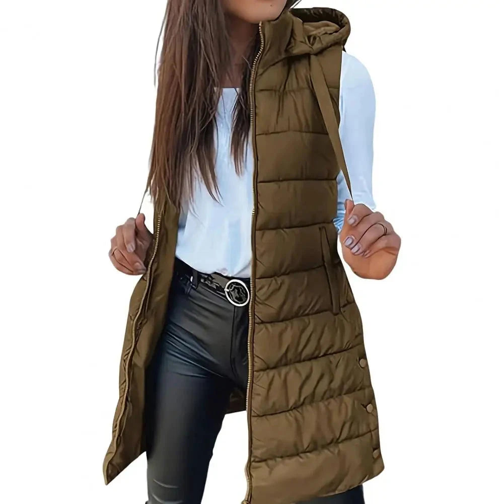 2025 Women  Down Vest Women's Puffer Vest Casual Zip Up GlowCart
