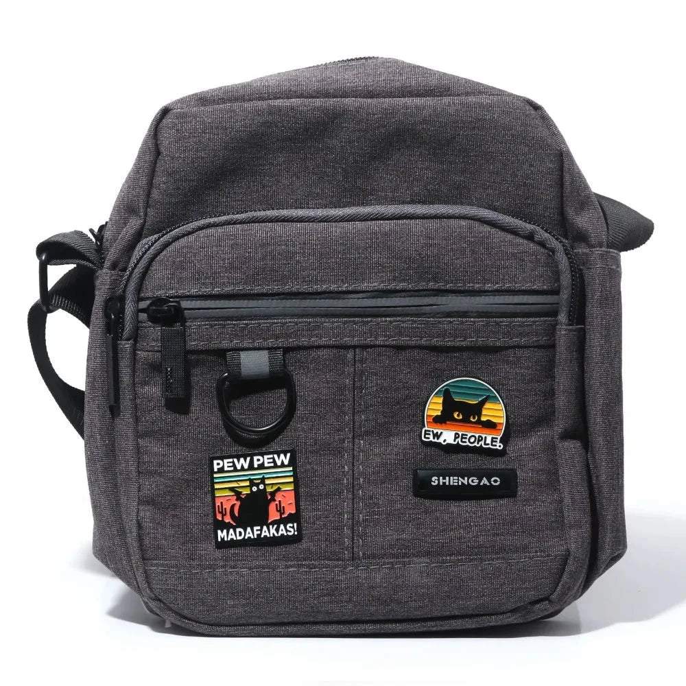 Ew,People Funny Black Cat Enamel Pin Brooches For Women GlowCart