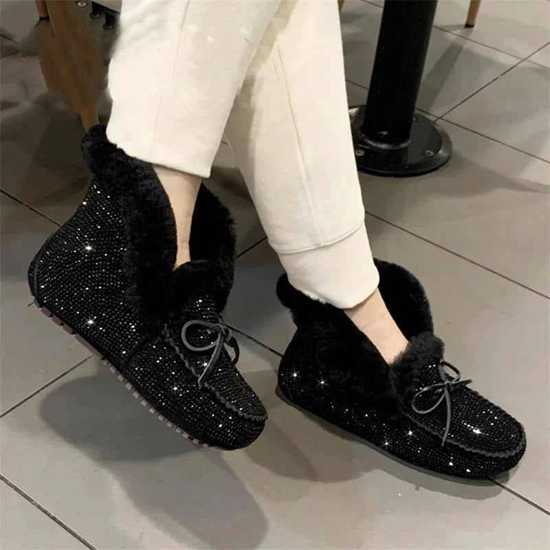 Thickened Women's Fur Boots 2022 Winter New Fur Snow Boots GlowCart