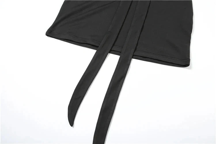 Weird Puss Sexy Halter Dress Women Backless Deep V-Neck GlowCart