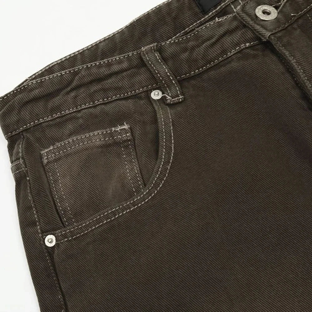 Mens Long Pants Washed Dyed Jeans Autumn Casual Hawaiian GlowCart