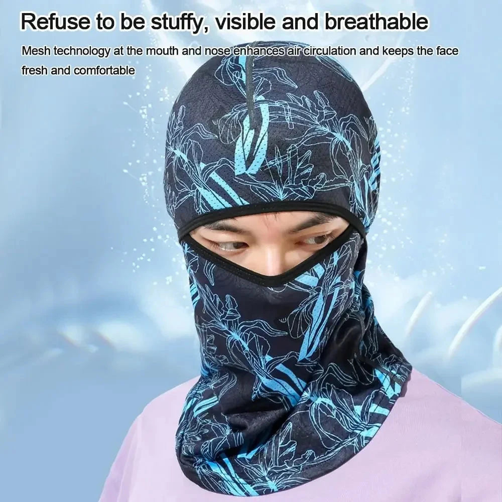 Summer Cool Balaclava Ice Silk Cycling Full Face Cap Sun GlowCart