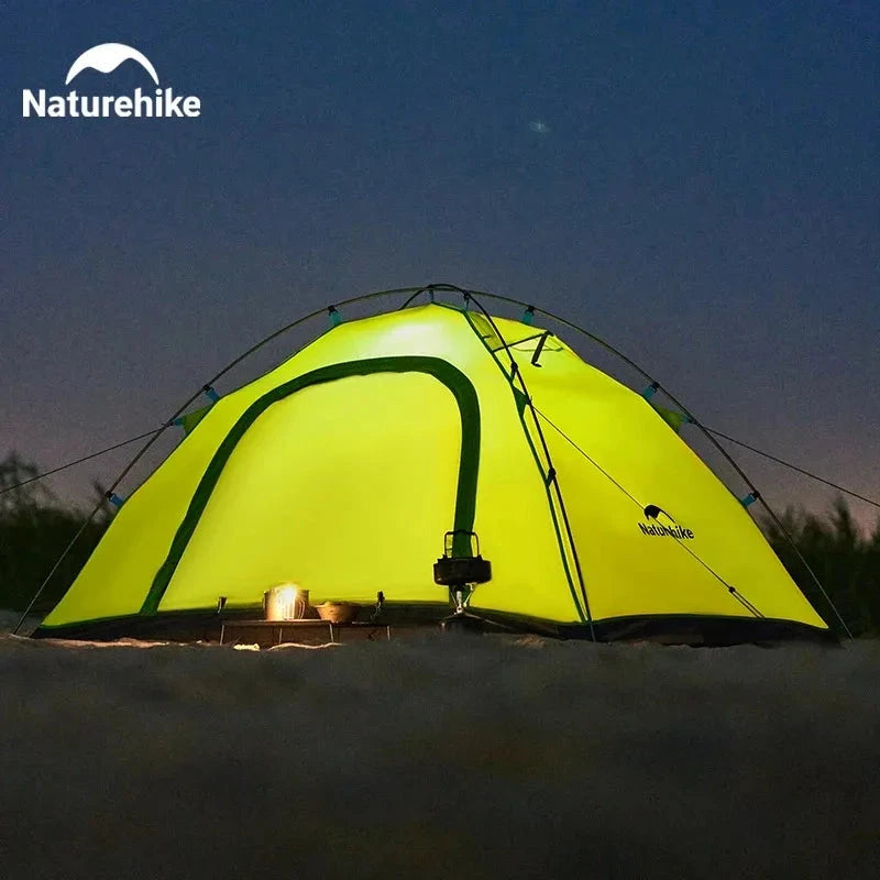 Naturehike 2 person camping tent easy to build super light GlowCart