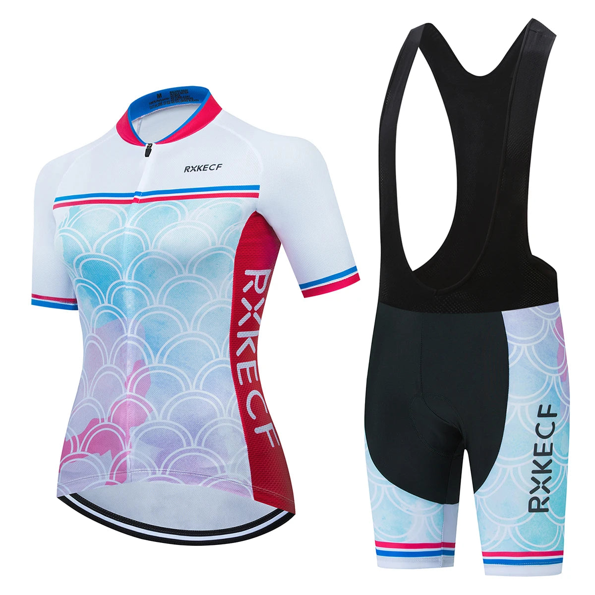 RXKECF Pro 2023 Woman Short Sleeve Cycling Jersey Set Sports Outfit Bike Clothing Kit Mtb Maillot Cyclist Bicycle Clothes GlowCart