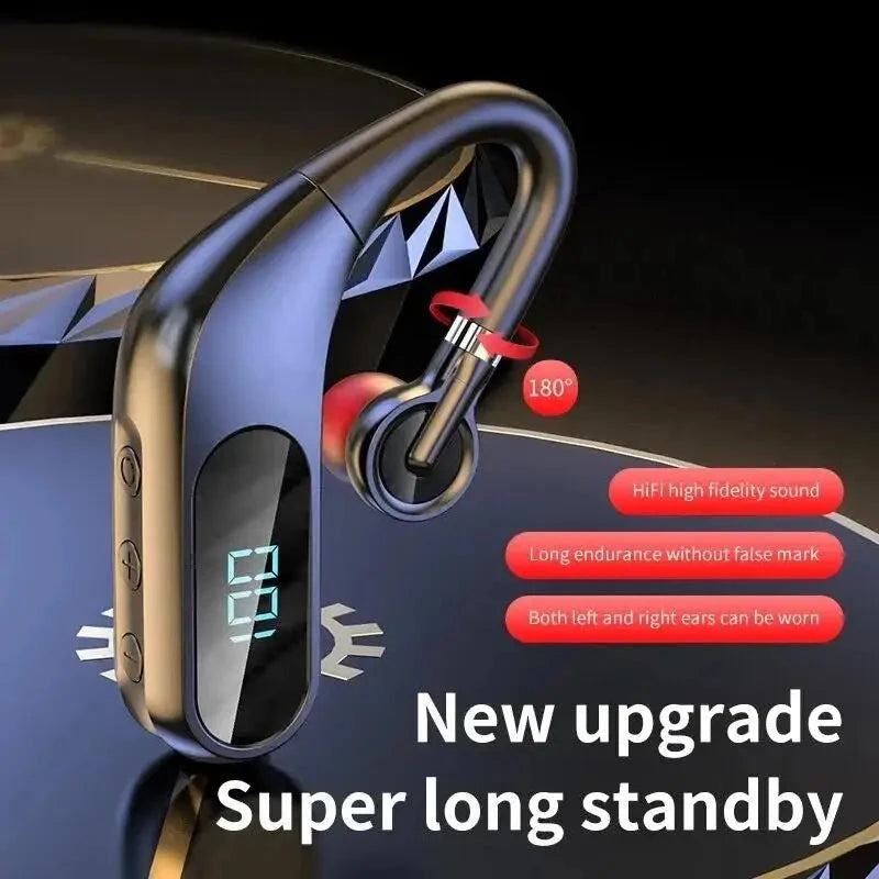 Bluetooth Headphones with Real-time Digital Display HD Sound GlowCart