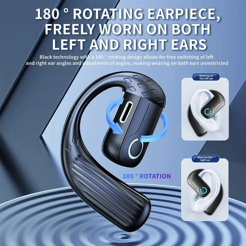 Bluetooth 5.4 Open Wireless Earphone 180° Rotation GlowCart