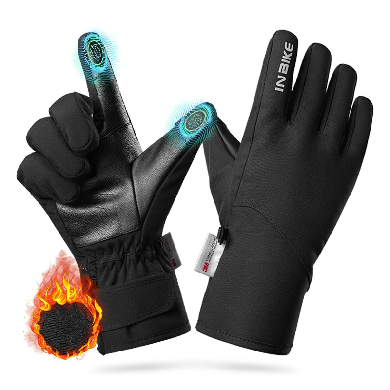 INBIKE Winter Gloves for Men Women 3M Thinsulate Gloves for Cold Weather Touch Screen Water-Resistant Windproof Riding Gloves GlowCart