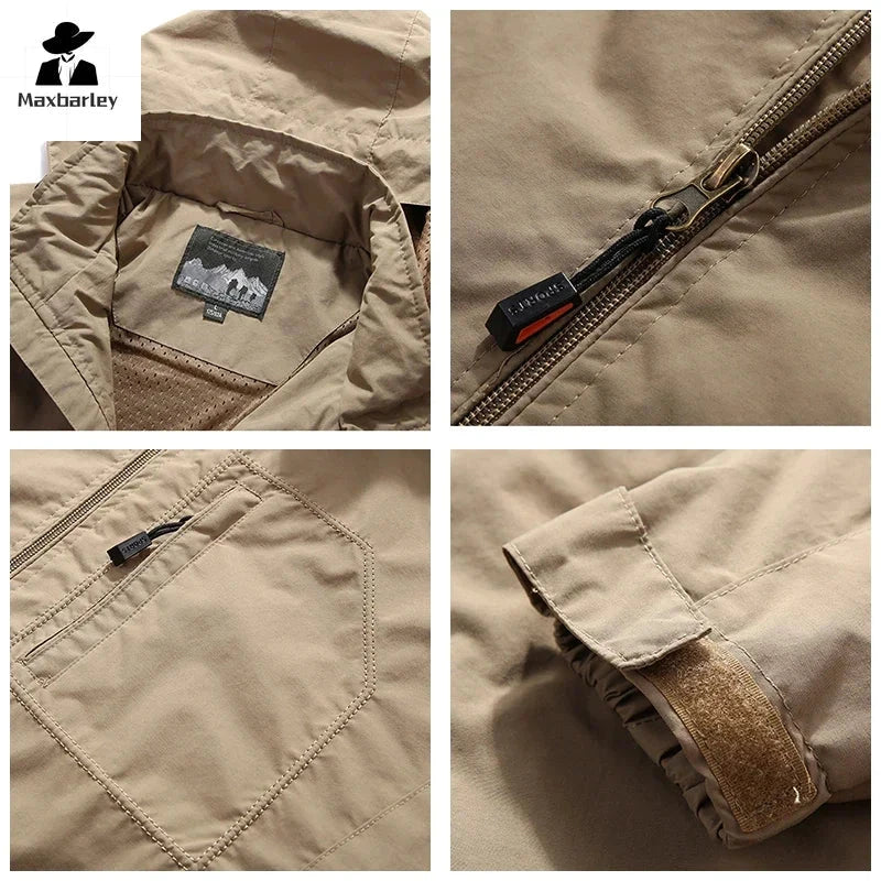 Spring Men Waterproof Jacket Plus Size Windbreaker Rain Coat GlowCart