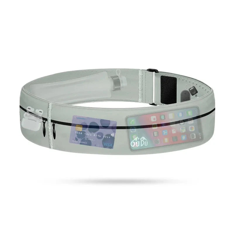 Invisible Sports Hydration Belt Bag Running Phone Belt Waist Pack With Water Bottle Holder for Men Women Cycling Hiking Walking GlowCart