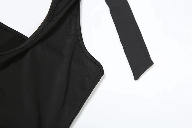 Weird Puss Metal Ribbon Dress Women Y2K Elegant Summer GlowCart