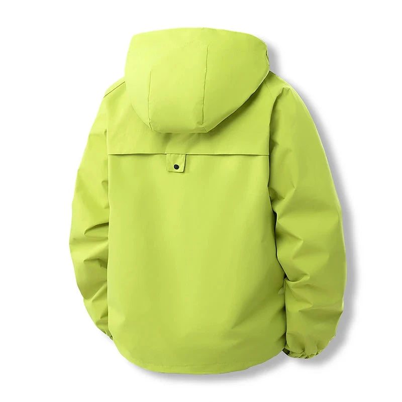 CHRLCK Men's Waterproof Hiking Jacket Green Women Windproof GlowCart