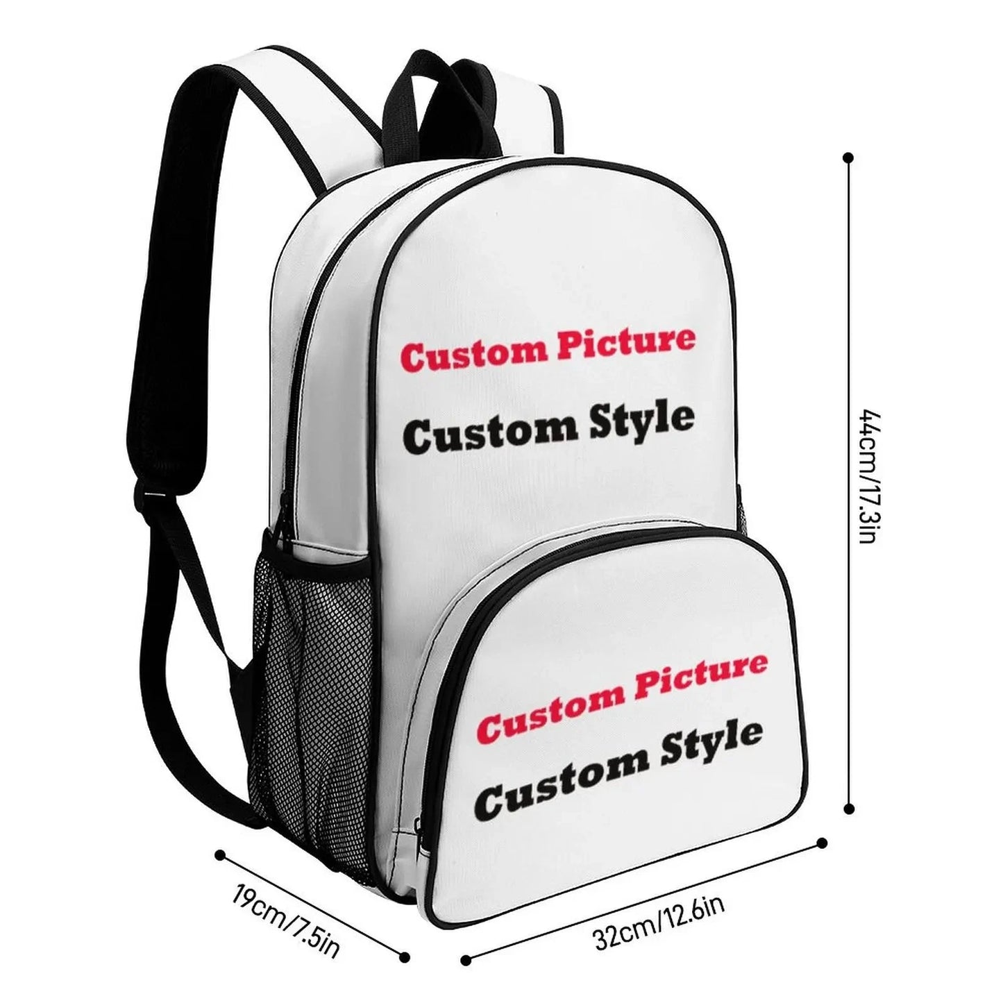 Customized Large-Capacity Backpacks With Schoolbag Patterns GlowCart