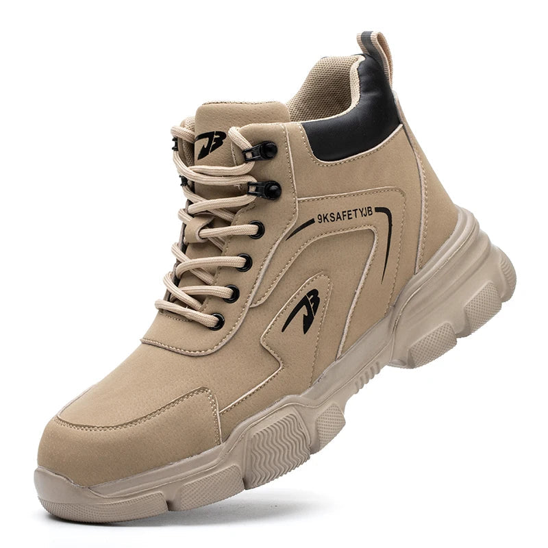 Steel Toe Safety Shoes Men Women, Anti-Puncture Anti-Smash Non Slip Industrial Work Boots, Lightweight Protection Tactical Boots GlowCart