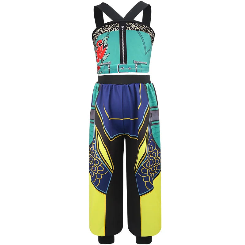 Children girl Kpop Demon Hunter Role Play Rumi Role Playing Costume Set Children's Stage Show Costume Halloween Party Set GlowCart