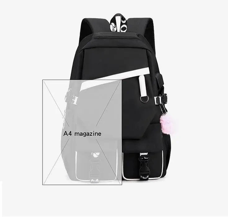 KPop Demon Hunters Backpack USB Charging Youth School GlowCart