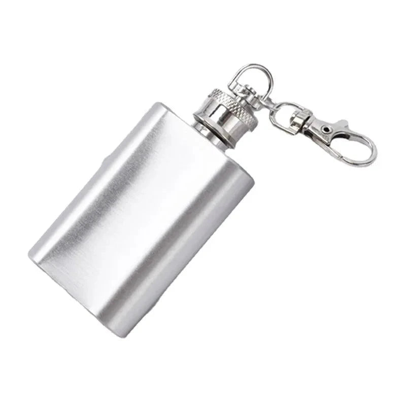1/2oz squire Stainless Steel Hip mini Flask keychain Hip Flask gift package Alcohol Whiskey Hip Flask Screw Cap lady birthday GlowCart