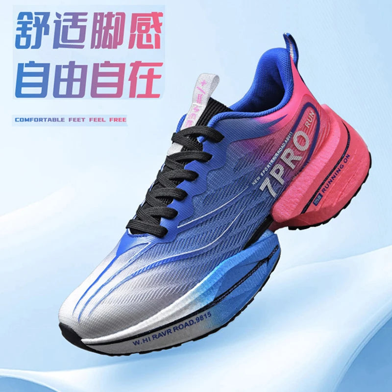 Speciality Carbon Plate Sports Running Shoes Marathon Air Cushion Men Breathable Lightweight Women Comfortable Nonskid Sneakers GlowCart