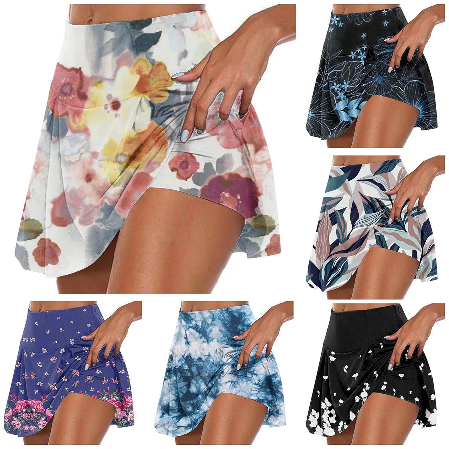 Women'S Athletic Stretchy Pleated Tennis Skirts Run Yoga GlowCart